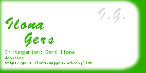 ilona gers business card